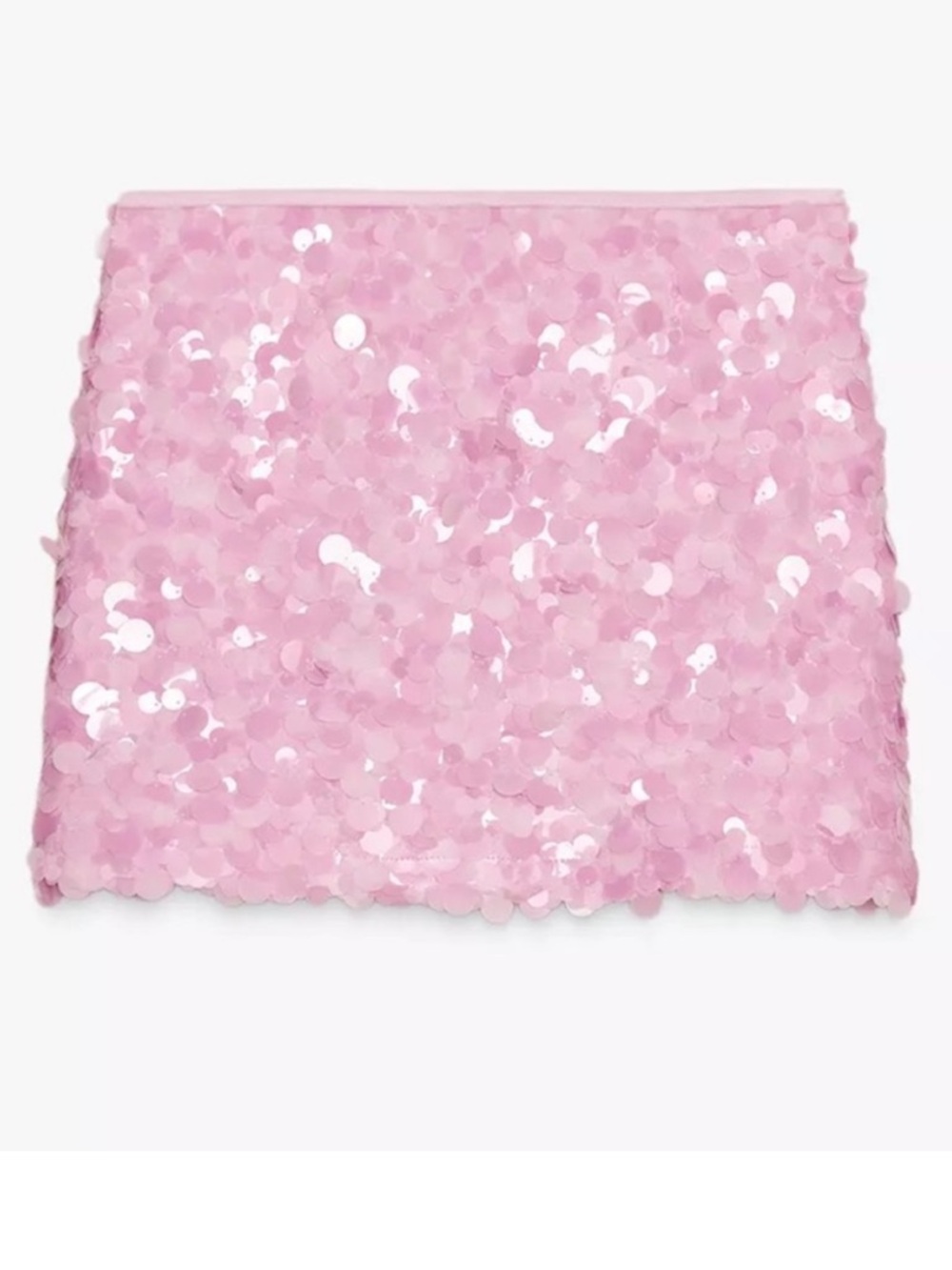 Zara Pink Sequin Mini Skirt - Picture 6 of 11